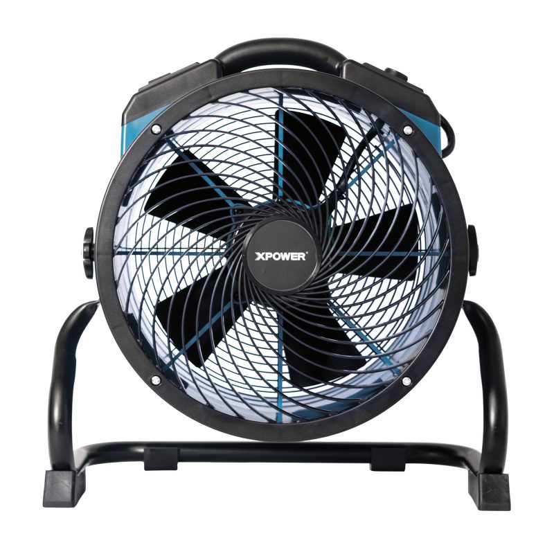 XPOWER X-39AR 1/4 HP Industrial Sealed Motor Axial Fan Floor Air Mover w Outlets 