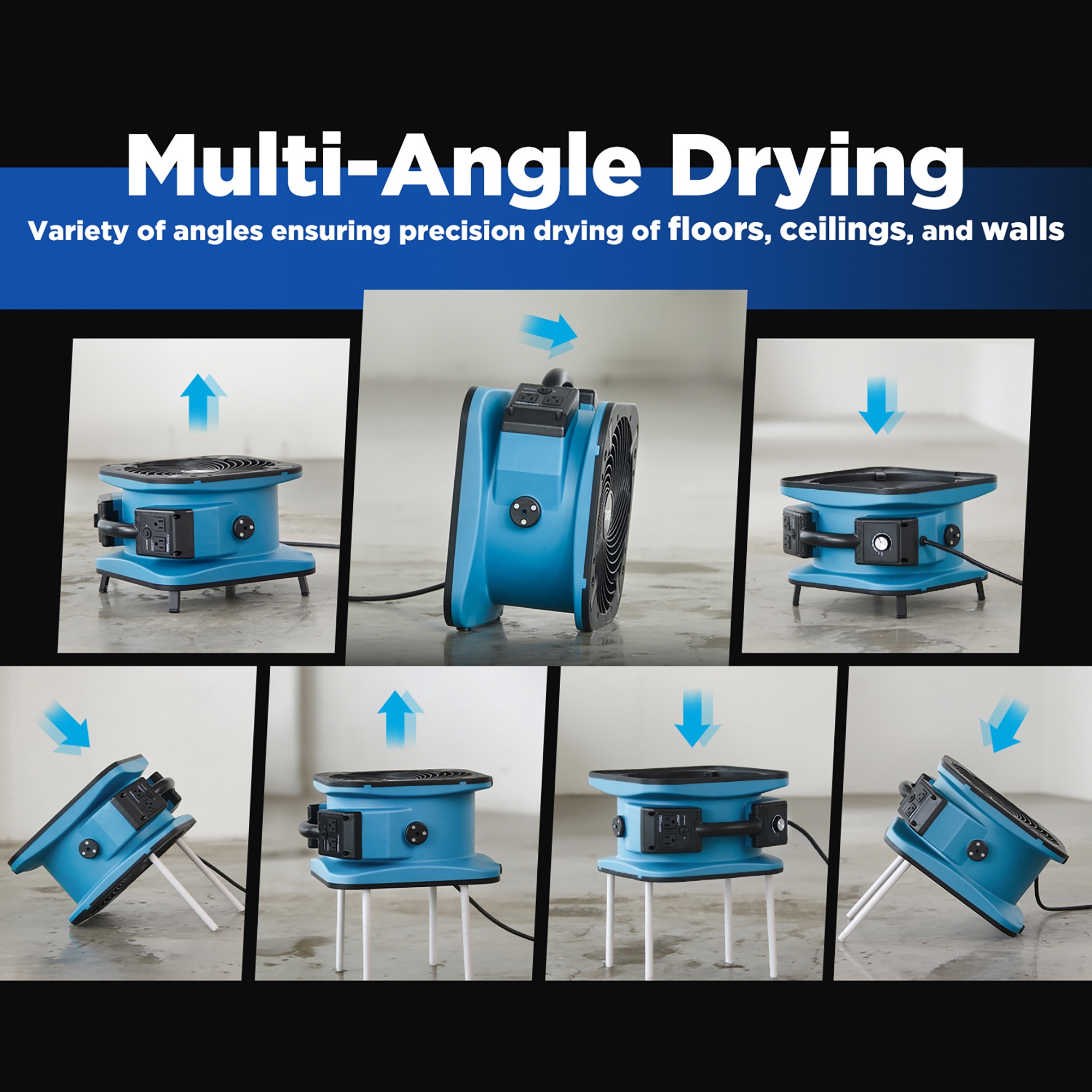 XPOWER P-56A Axial Air Mover Industrial Multifunction Downdraft